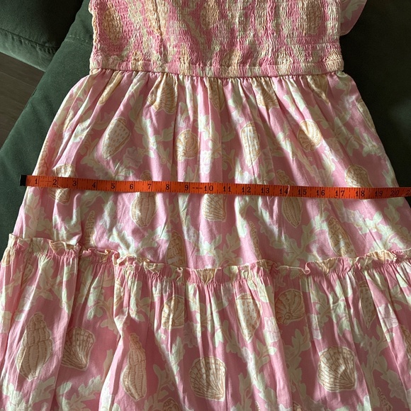 Sail to Sable x Palm Beach Lately Pink seashell print midi dress S - Picture 7 of 10